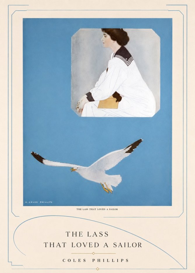 Coles Phillips The Lass That Loved a Sailor No3 - Póster