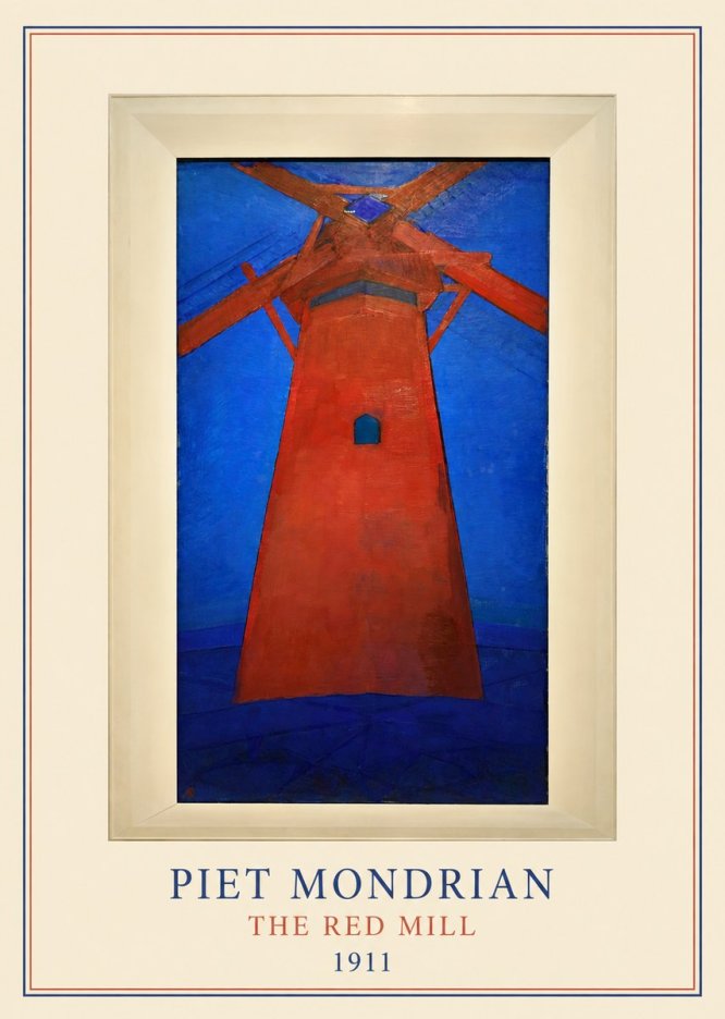 Piet Mondrian The Red Mill No4 - Póster