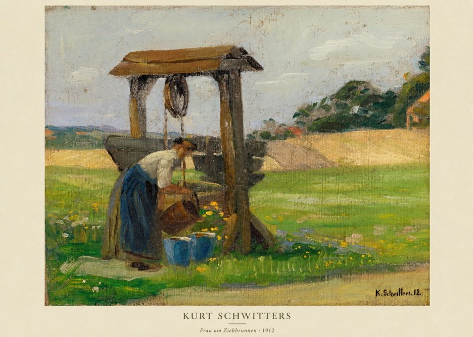 Kurt Schwitters Frau Am Ziehbrunnen No6 - Póster