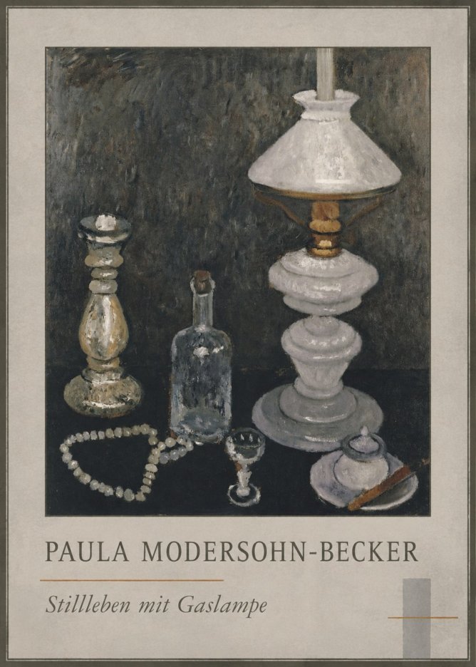 Paula Modersohn-Becker Stillleben Mit Gaslampe No1 - Póster
