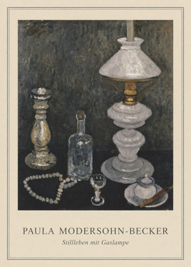 Paula Modersohn-Becker Stillleben Mit Gaslampe No4 - Póster