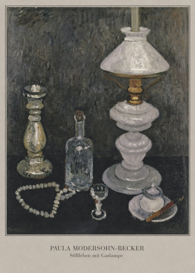 Paula Modersohn-Becker Stillleben Mit Gaslampe No6 - Póster