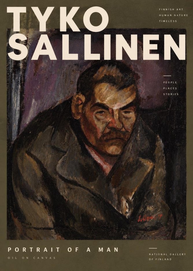 Tyko Sallinen Portrait of a Man V No4 - Póster