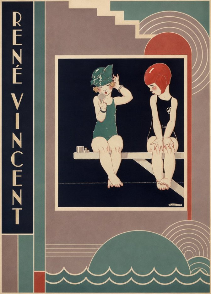 René Vincent At the Poolside No2 - Póster