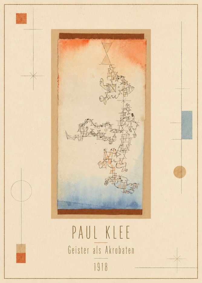 Paul Klee Geister Als Akrobaten No1 - Póster