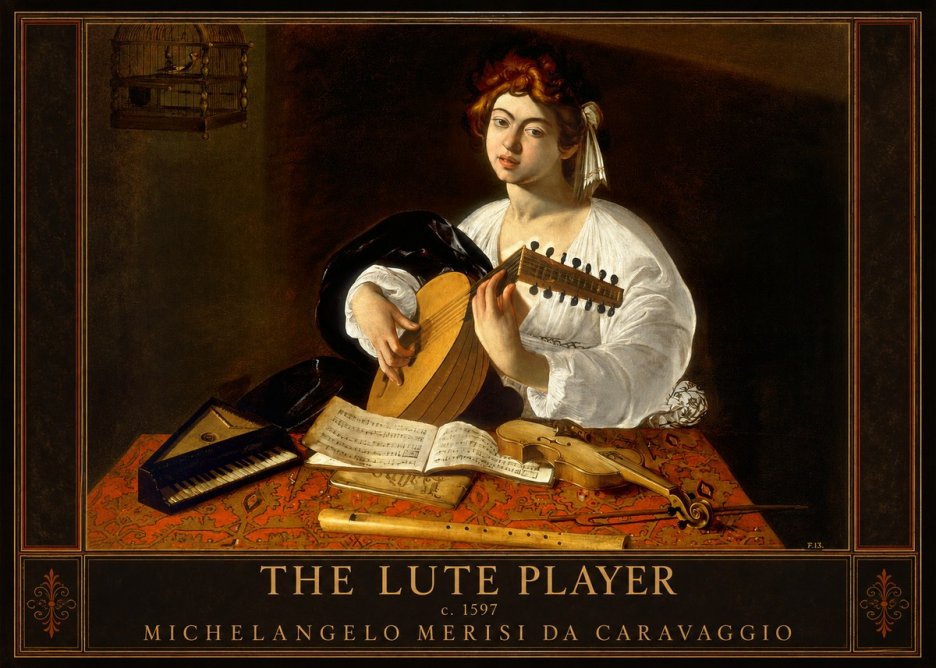 Michelangelo Merisi da Caravaggio The Lute Player No1 - Póster