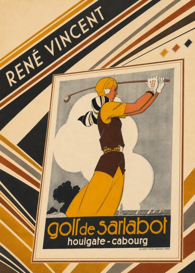 René Vincent Golf De Sarlabot No6 - Póster
