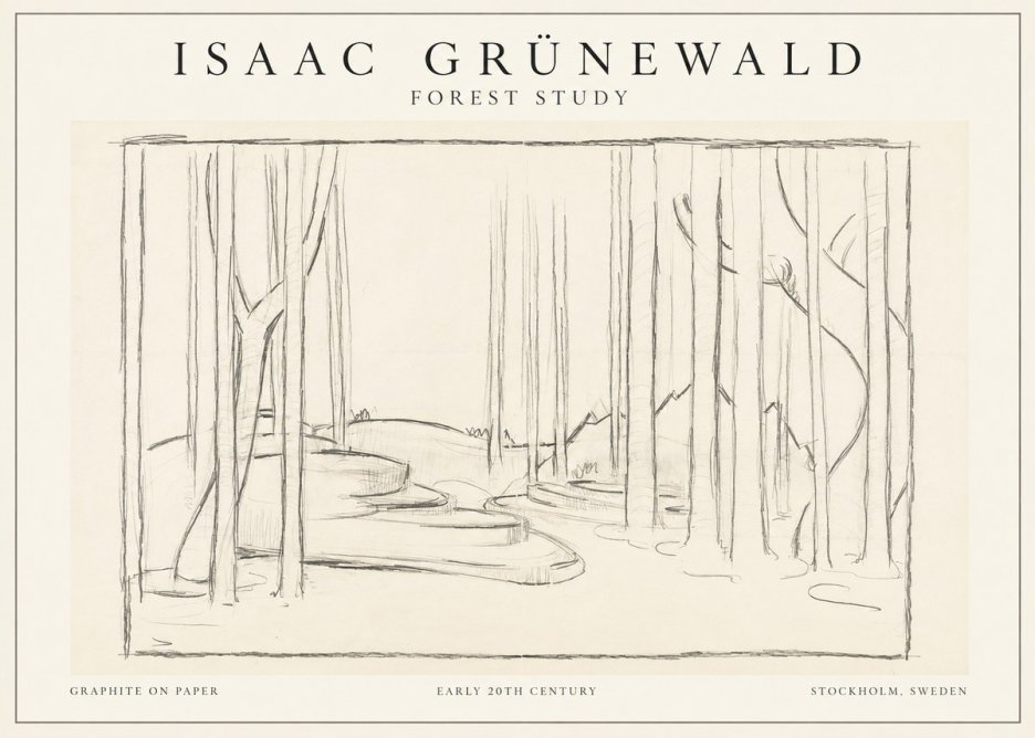 Isaac Grünewald Forest Path No2 - Póster
