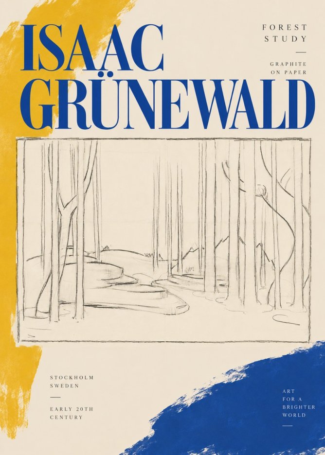 Isaac Grünewald Forest Path No4 - Póster