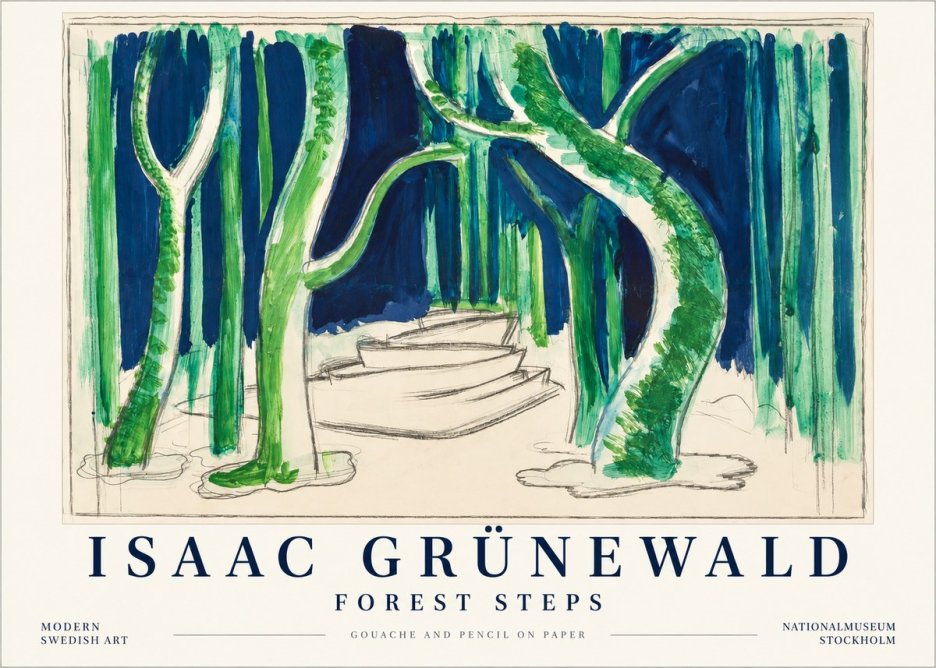 Isaac Grünewald Forest Path No5 - Póster
