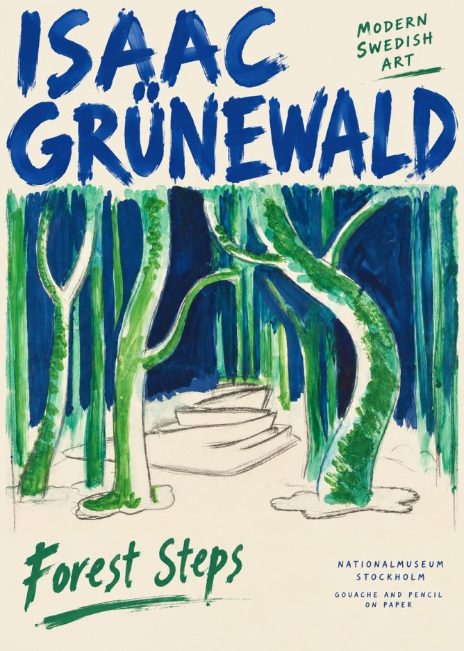 Isaac Grünewald Forest Path No6 - Póster
