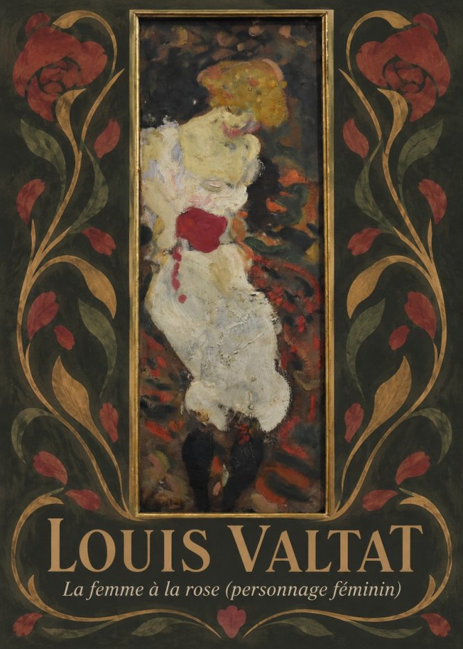 Louis Valtat La Femme À La Rose (Personnage Féminin) No6 - Póster