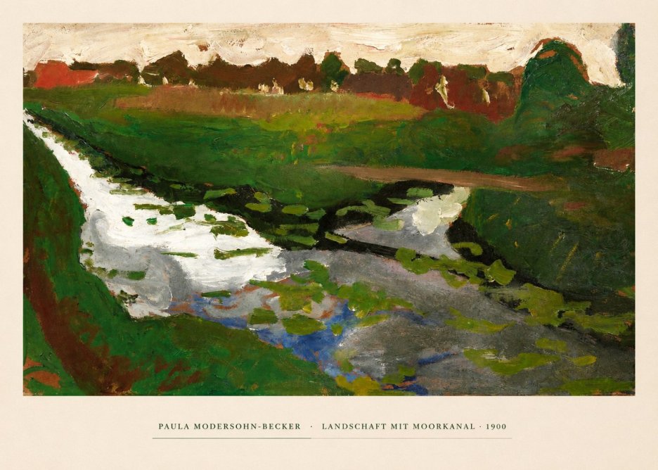 Paula Modersohn-Becker Landschaft Mit Moorkanal No6 - Póster