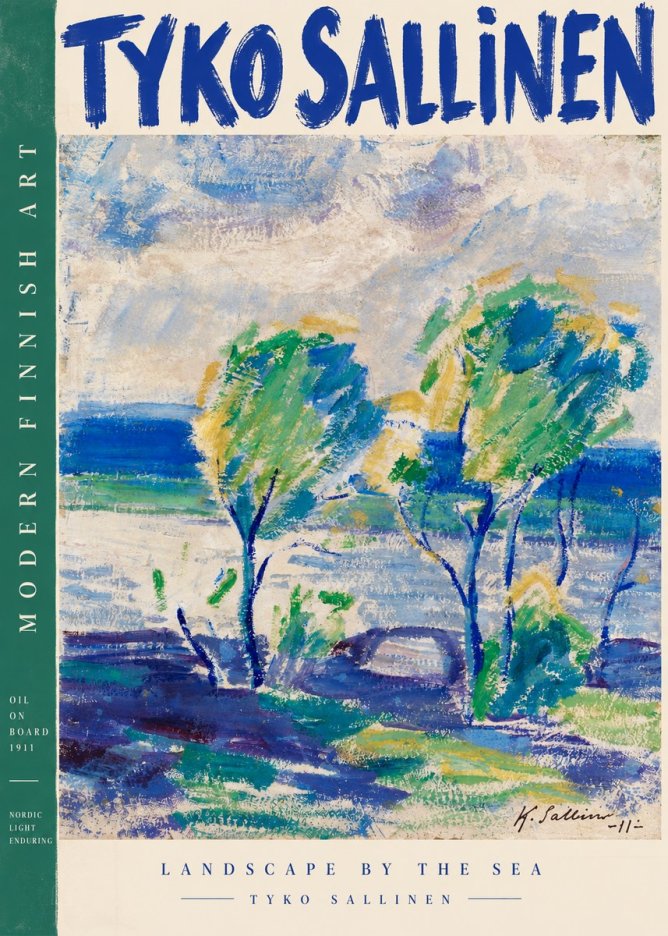 Tyko Sallinen Landscape by the Sea No4 - Póster
