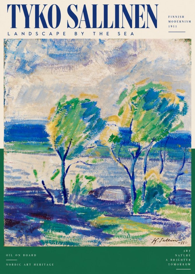 Tyko Sallinen Landscape by the Sea No5 - Póster