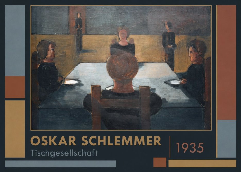 Oskar Schlemmer Tischgesellschaft No1 - Póster