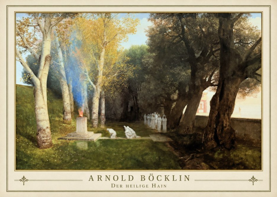 Arnold Böcklin Der Heilige Hain II No1 - Póster