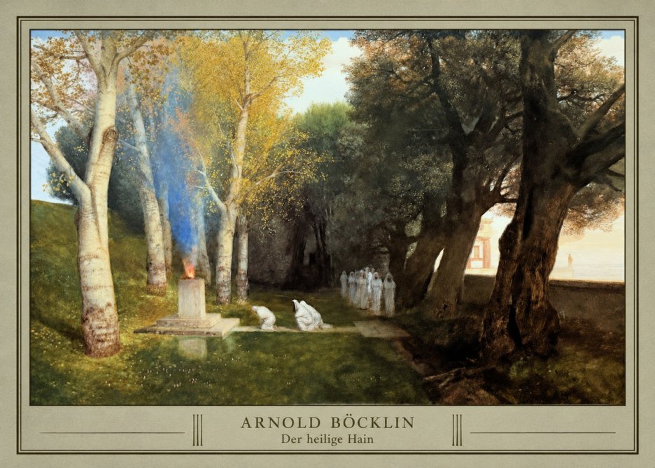 Arnold Böcklin Der Heilige Hain II No3 - Póster