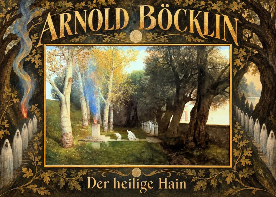 Arnold Böcklin Der Heilige Hain II No6 - Póster