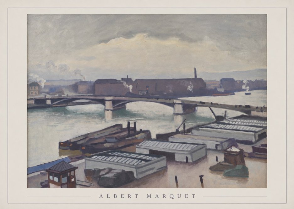 Albert Marquet River Scene, Paris No3 - Póster