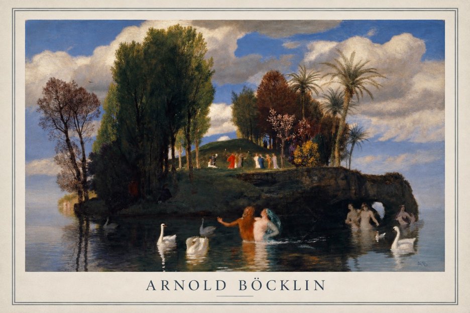 Arnold Böcklin The Island of Life No1 - Póster