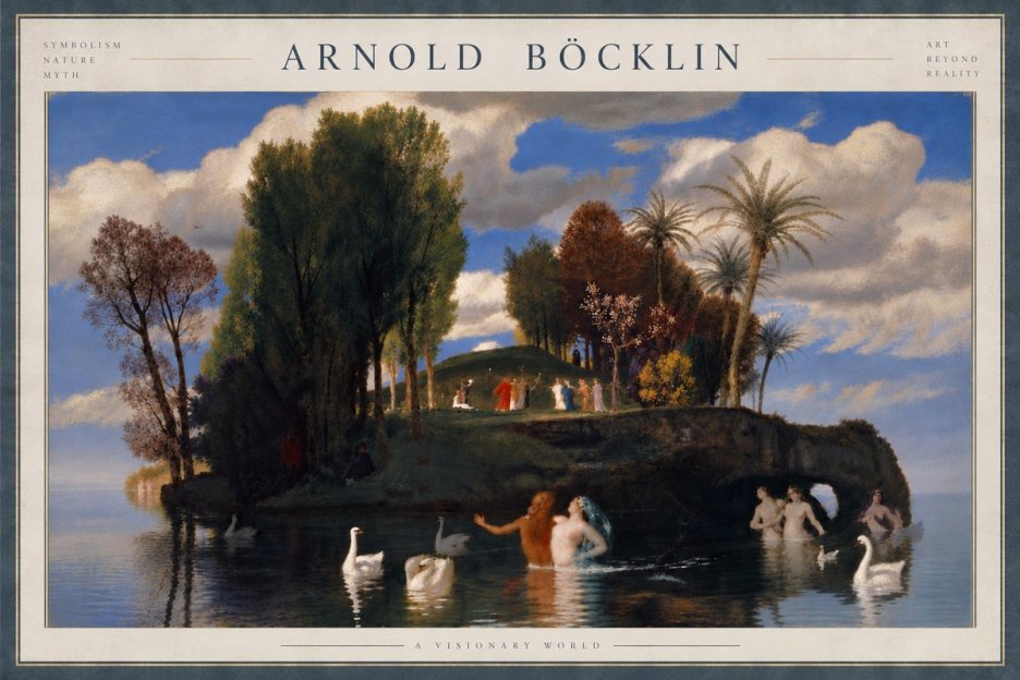 Arnold Böcklin The Island of Life No6 - Póster
