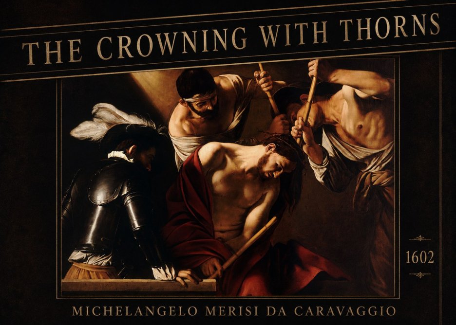 Michelangelo Merisi da Caravaggio The Crowning with Thorns II No2 - Póster