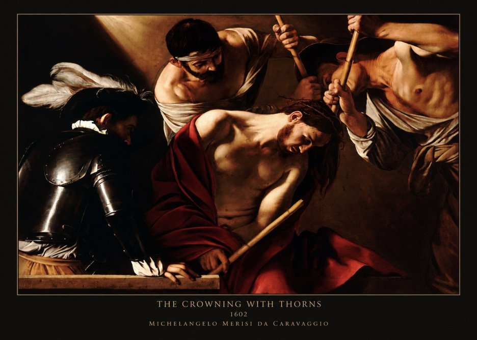 Michelangelo Merisi da Caravaggio The Crowning with Thorns II No5 - Póster