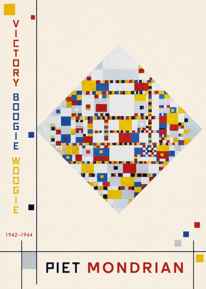 Piet Mondrian Victory Boogie Woogie No2 - Póster