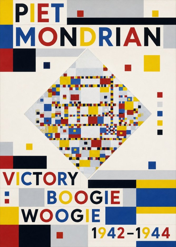 Piet Mondrian Victory Boogie Woogie No3 - Póster