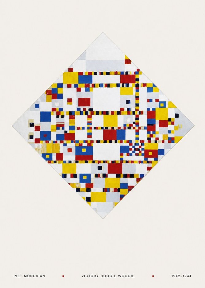 Piet Mondrian Victory Boogie Woogie No5 - Póster