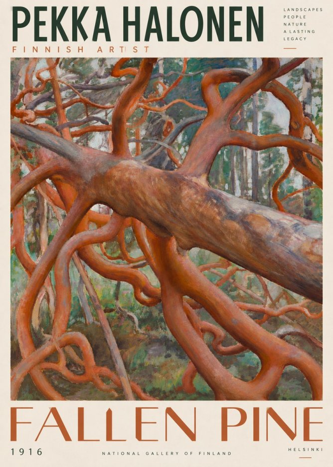 Pekka Halonen Fallen Pine No4 - Póster