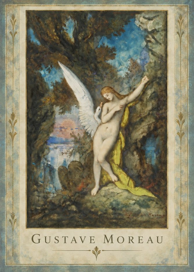 Gustave Moreau Leda and the Swan No5 - Póster