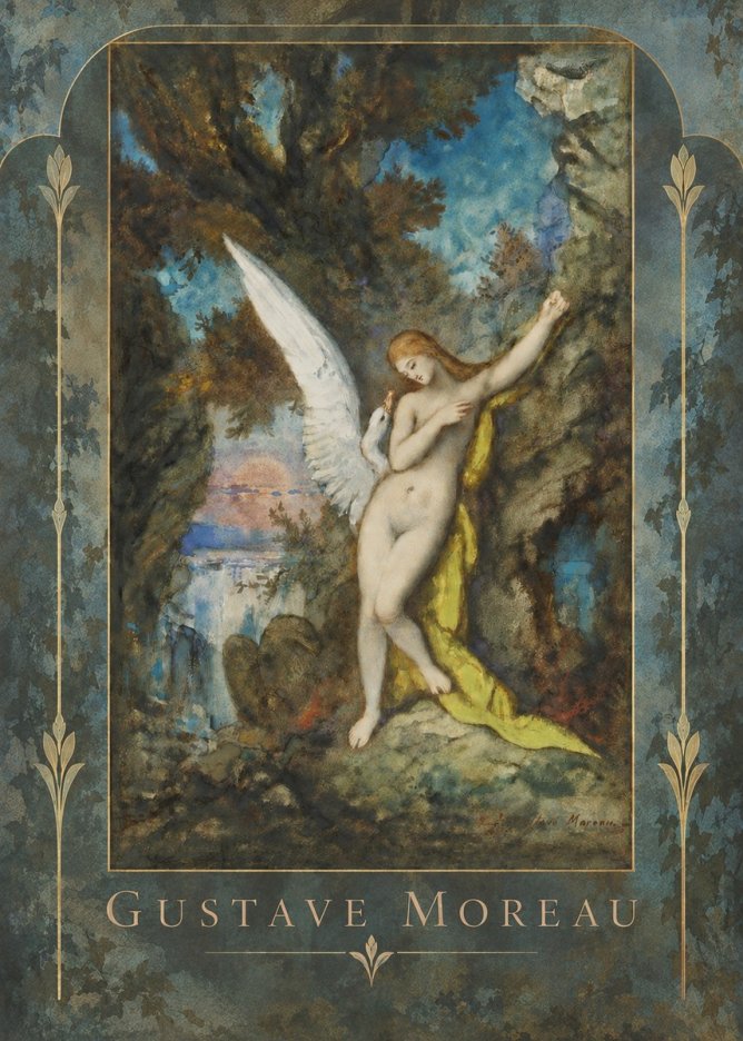 Gustave Moreau Leda and the Swan No6 - Póster
