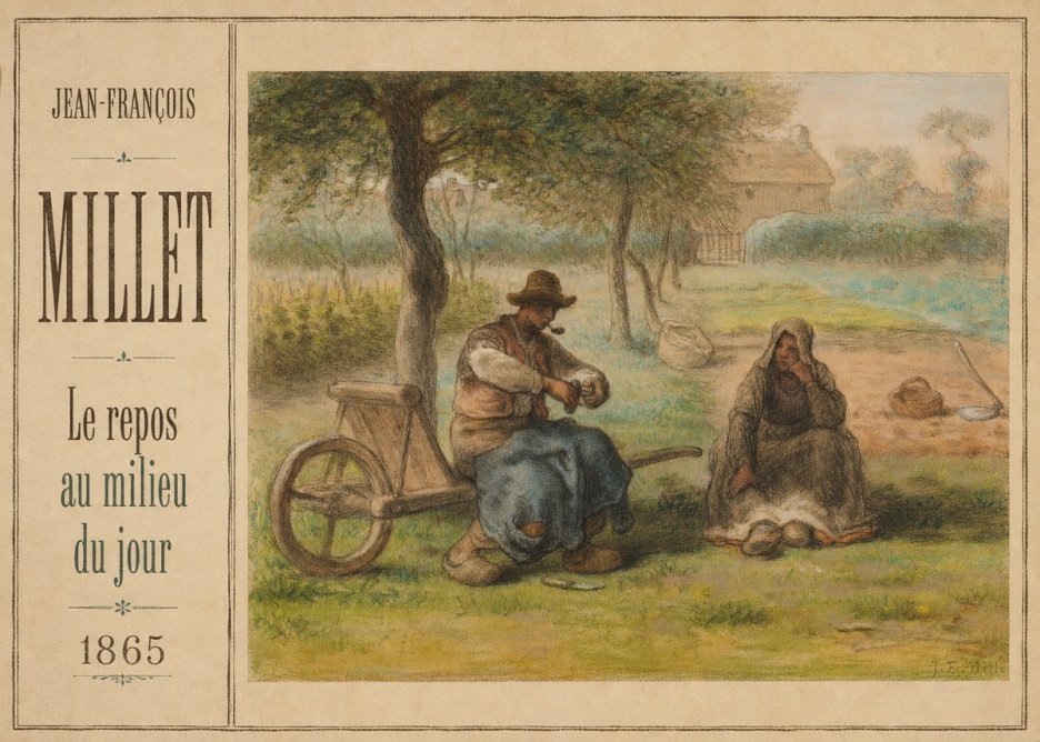 Jean-François Millet Le Repos Au Milieu Du Jour No3 - Póster