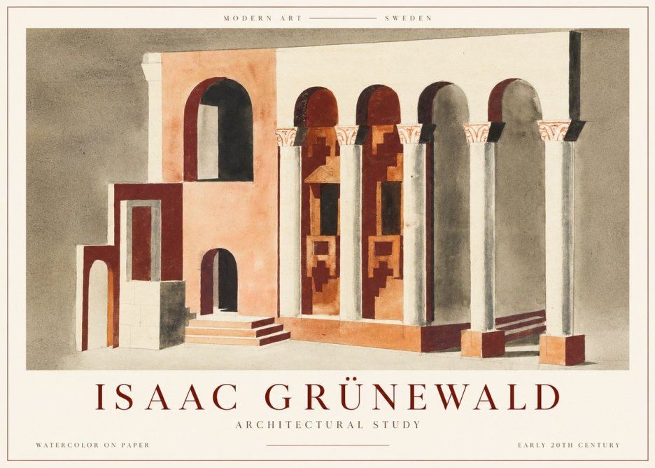 Isaac Grünewald Architectural Study I No2 - Póster