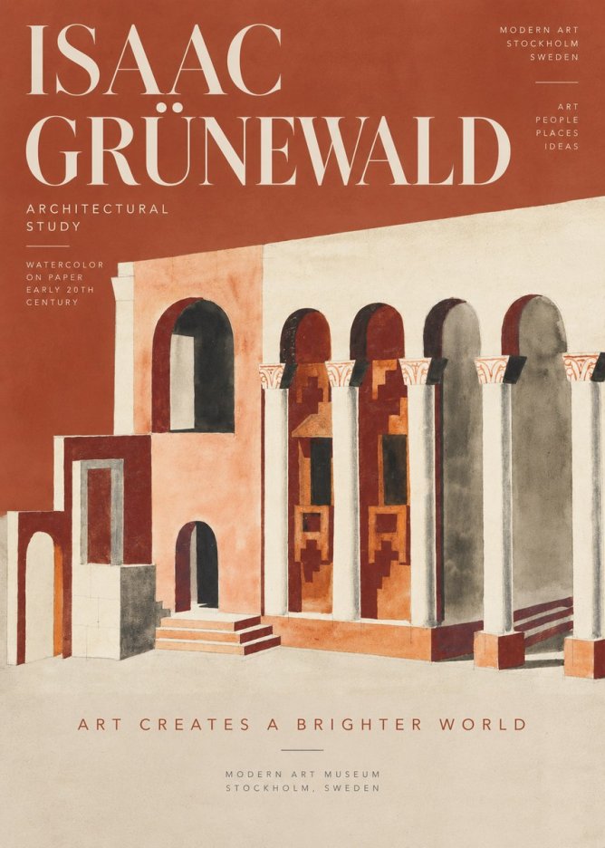 Isaac Grünewald Architectural Study I No5 - Póster