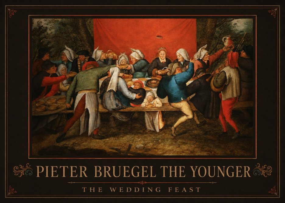 Pieter Bruegel The Wedding Feast No1 - Póster