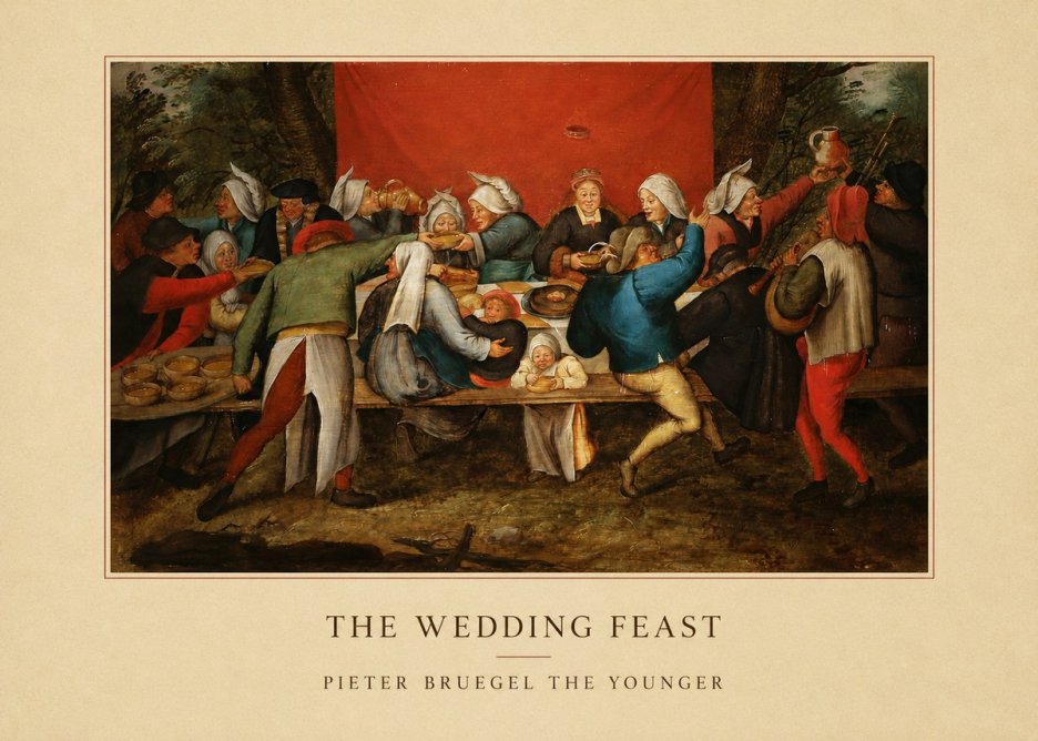Pieter Bruegel The Wedding Feast No4 - Póster
