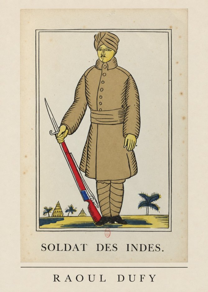 Raoul Dufy Soldat Des Indes. No6 - Póster