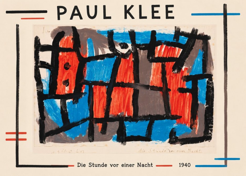 Paul Klee Die Stunde Vor Einer Nacht No1 - Póster