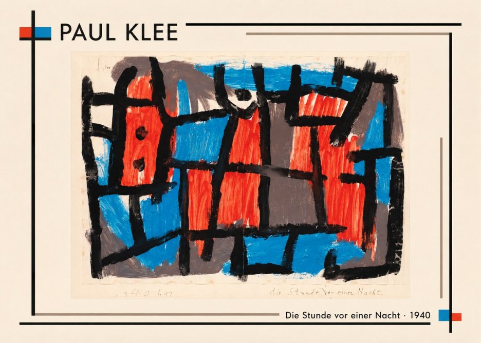 Paul Klee Die Stunde Vor Einer Nacht No2 - Póster