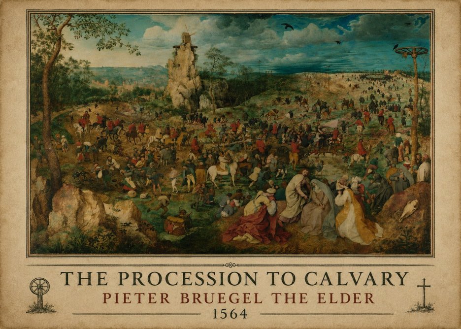 Pieter Bruegel The Processsson to Calvary No6 - Póster