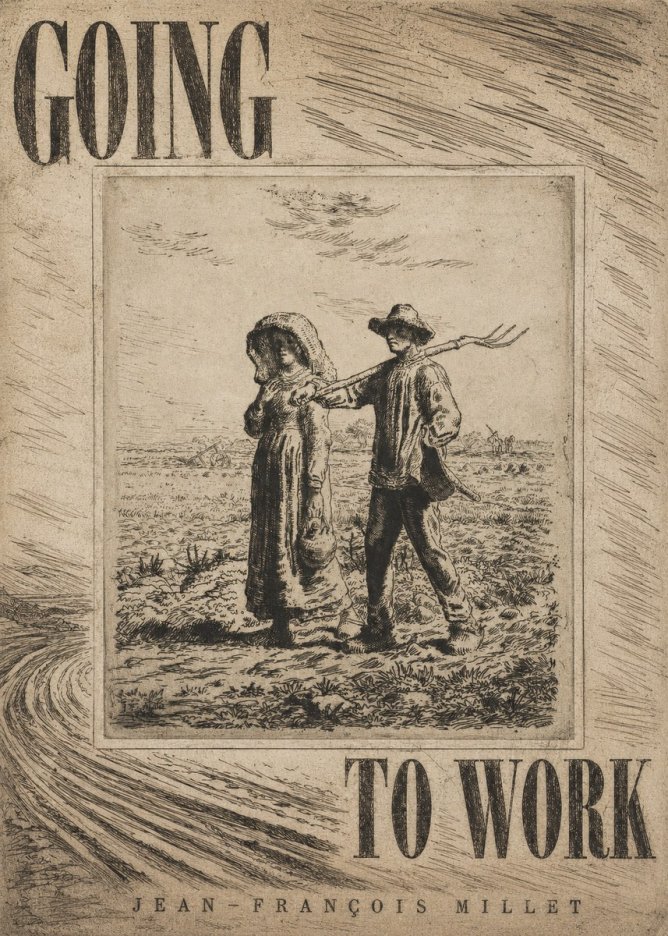 Jean-François Millet Going to Work No4 - Póster