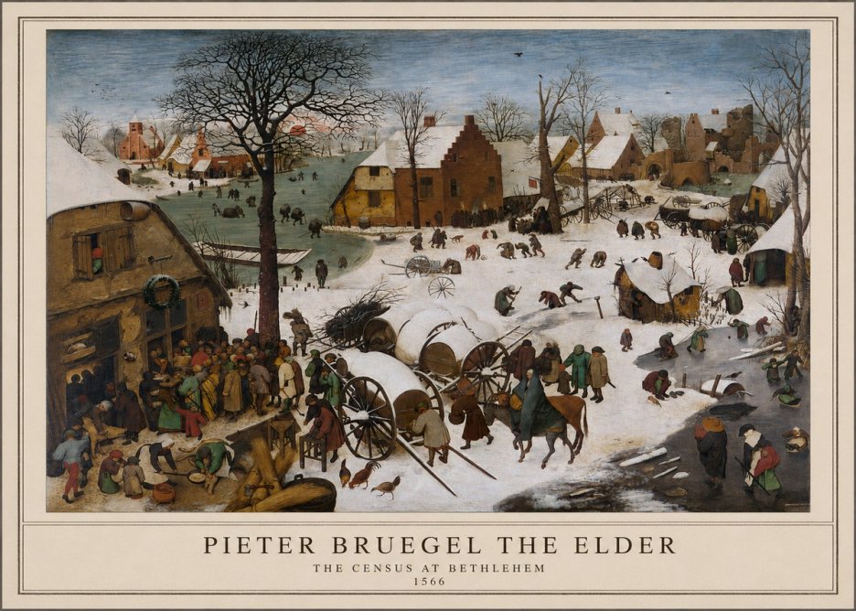 Pieter Bruegel The Census at Bethlehem IV No1 - Póster