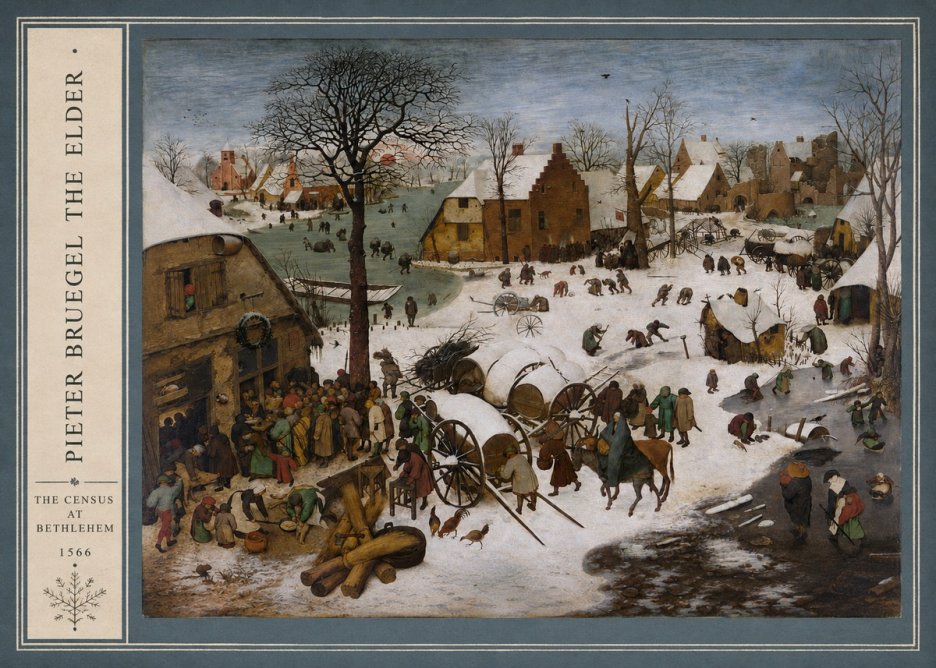 Pieter Bruegel The Census at Bethlehem IV No2 - Póster