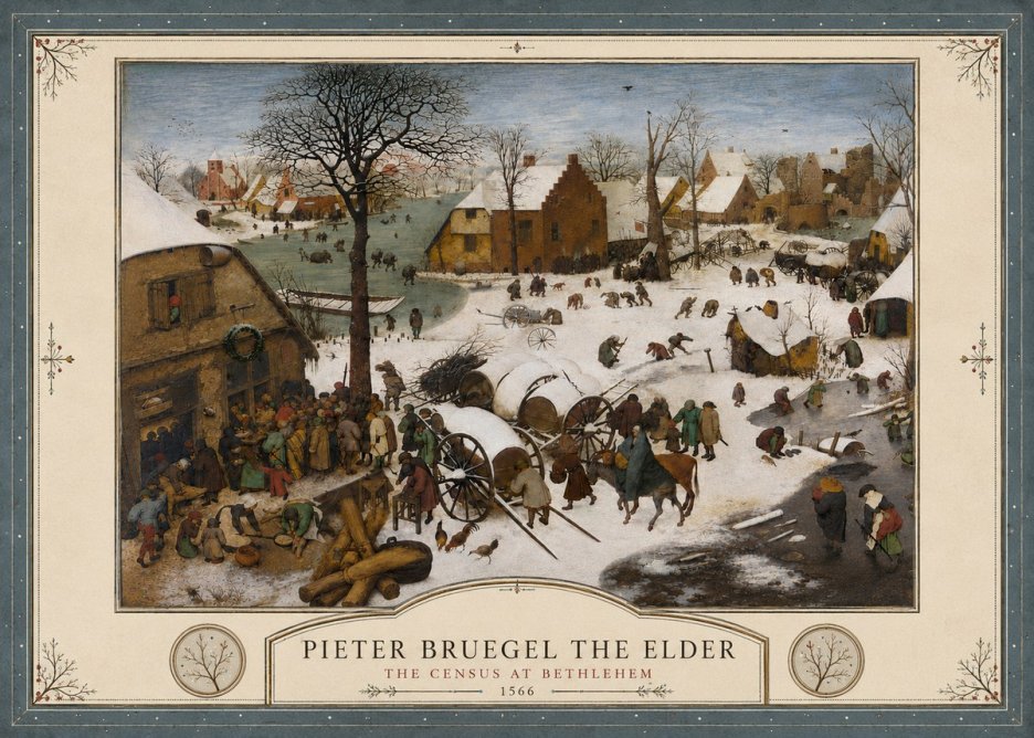 Pieter Bruegel The Census at Bethlehem IV No4 - Póster