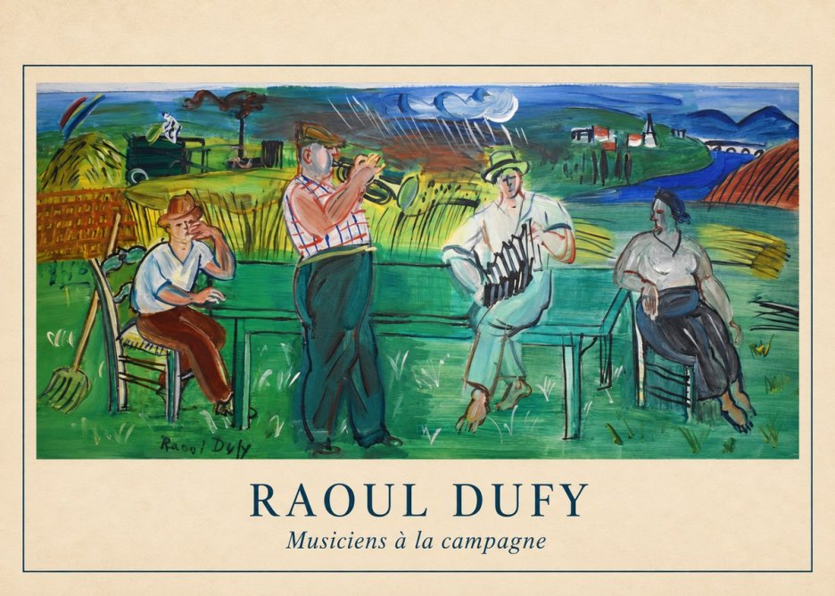 Raoul Dufy Musiciens À La Campagne No4 - Póster
