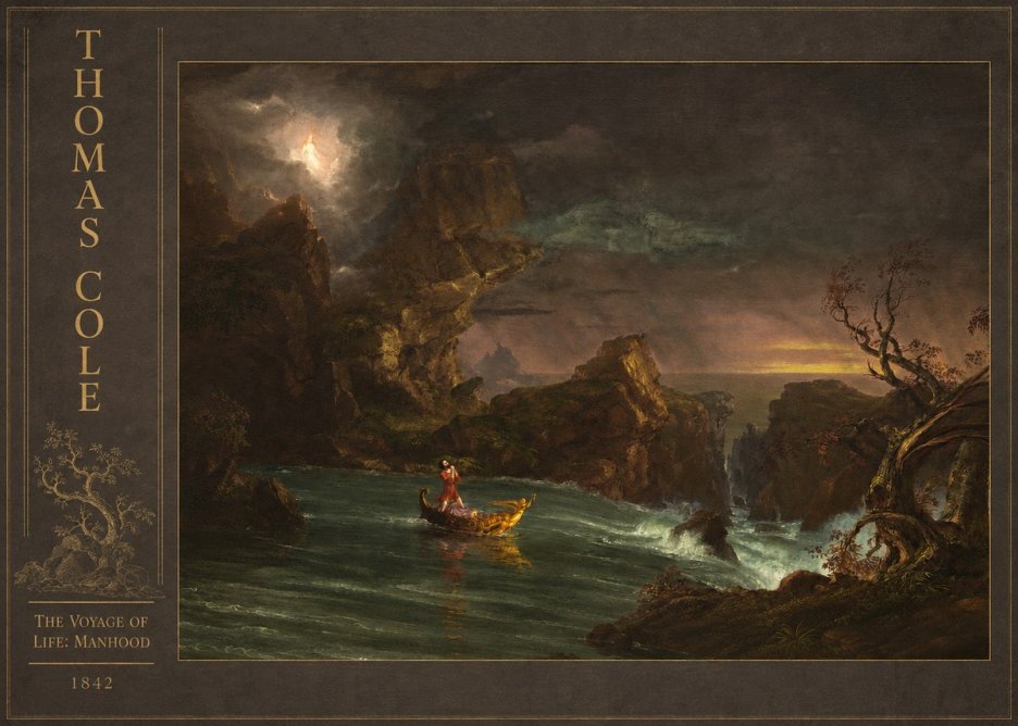 Thomas Cole The Voyage of Life: Manhood III No3 - Póster