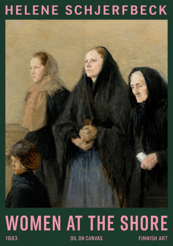 Helene Schjerfbeck Women at the Shore No2 - Póster